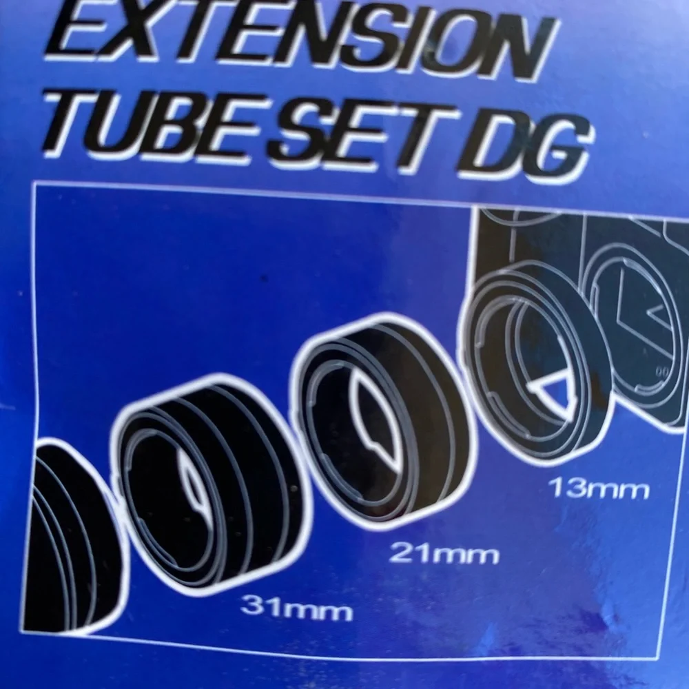 Black Camera Lens Extension Tube Set